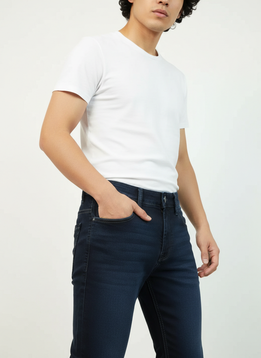 Dark Blue Denim Jeans Mens – Regular Fit