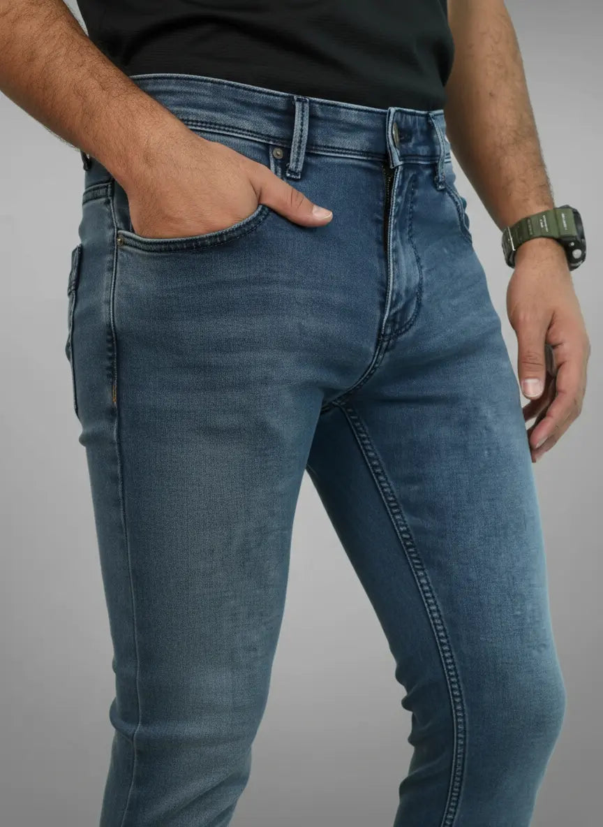 Dark Navy Blue Jeans for Men – Slim Fit Premium Denim PointerJeans