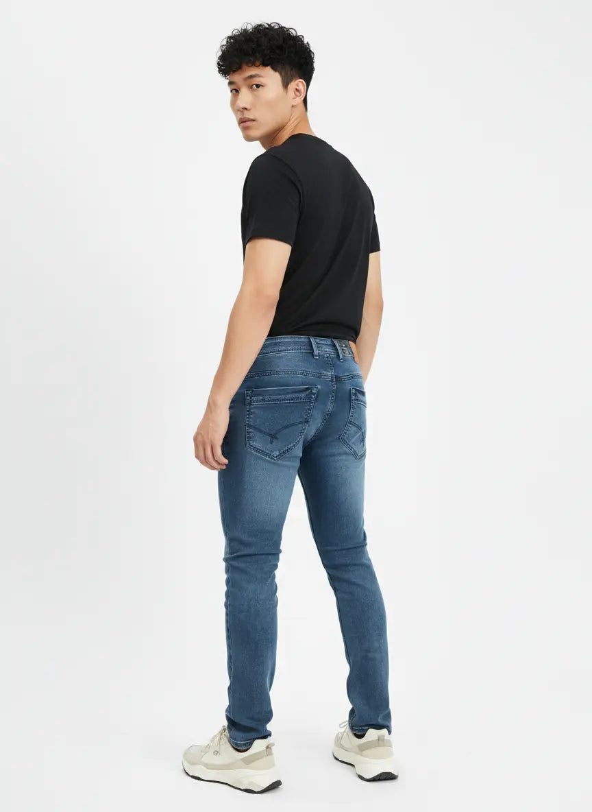 Dark Navy Blue Jeans for Men – Slim Fit Premium Denim PointerJeans