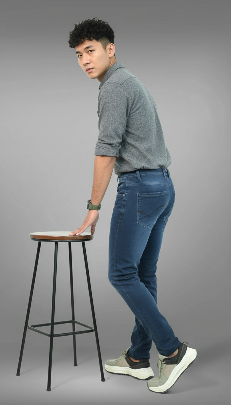 Dark Blue Jeans for Men Premium Slim Fit Denim PointerJeans