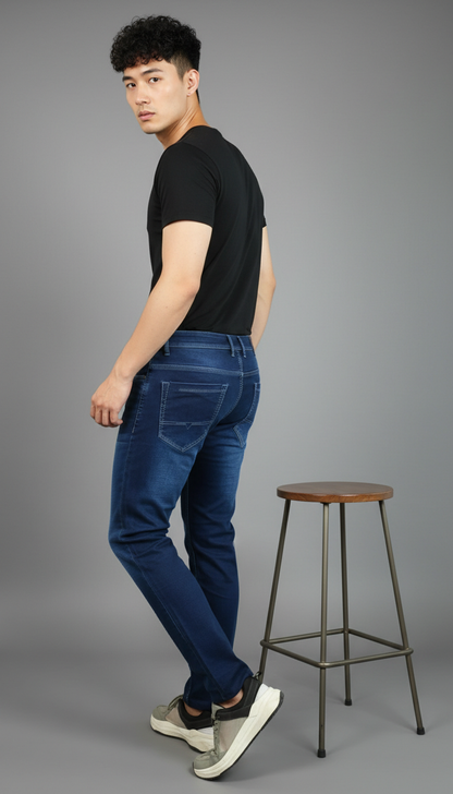 Premium Dark Blue Denim Jeans For Men | Slim Fit Pointer Jeans PointerJeans